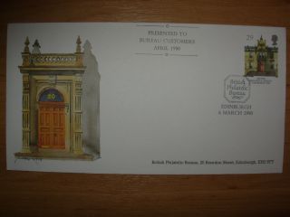 1990 Gb Fdc British Philatelic Bureau Edinburgh Special Given To Members photo