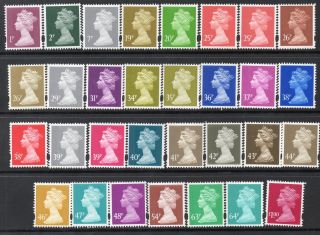 31 Different Um/mnh Elliptical Perforation Machins As Scanned Post (uk) photo