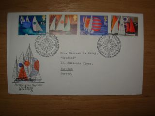 1975 Gb Fdc Sailing Special Edinburgh Bureau Postmark photo