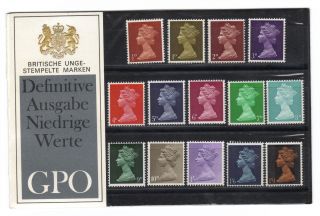 1967 German Edition Definitive Issue Low Values Presentation Pack No 8 photo
