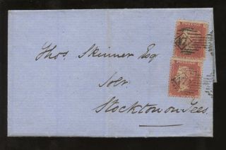 Penny Reds 2d Franking London Double 47 Double Strike To Stockton On Tees photo