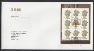 2000 Special By Design 1st Class Booklet Pane Fdc First Day Cover photo