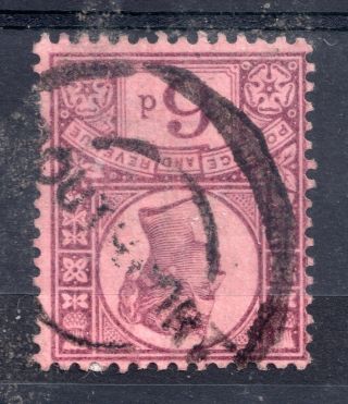 Gb = Qv Stamp,  6d Jubilee.  Sg 208/208a. .  (e) `southport` Parcel Cancel photo