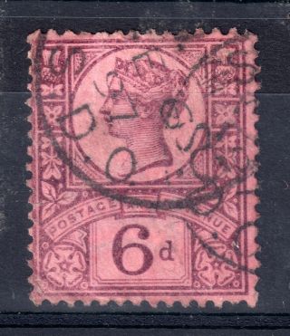 Gb = Qv Stamp,  6d Jubilee.  Sg 208/208a. .  (f) photo