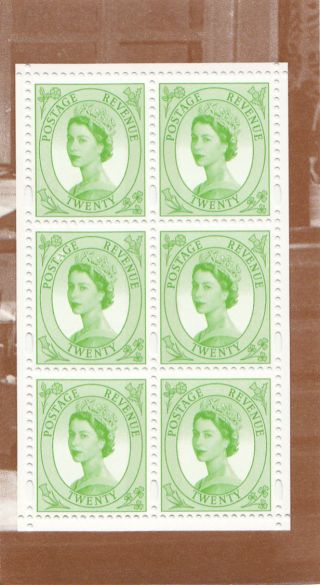 (31362) Gb Wilding Definitives Part Booklet Pane From Dx 20 1998 photo