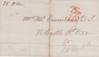 Entire Wrapper 1800 From A Lord With Scarce Falkirk Line Fancy Cancel photo