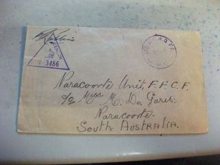 Censor Stamp Cover,  B.  C.  E.  H.  Q.  To Naracoorte,  Sth.  Australia.  1940s. photo