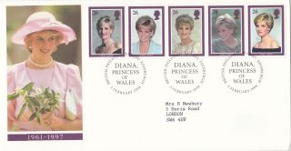 (30345) Gb Fdc Princess Diana Death - Bureau 3 February 1998 photo