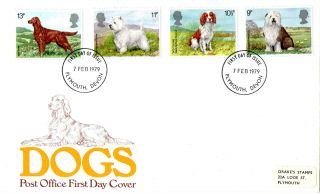 7 February 1979 Dogs Post Office First Day Cover Plymouth Devon Fdi photo