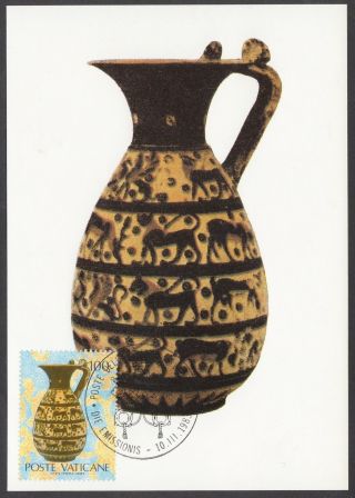 Vatican City 1983 Maxicard - Papacy & Art Usa Exhibition - Italianate Vase photo