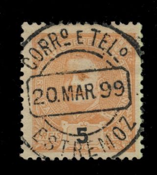 Portugal - 1899 Minr.  125a 5r Cancelled Estremoz Date Stamp photo