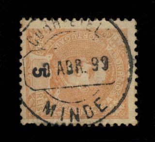Portugal - 1899 Minr.  125a 5r Cancelled Minde Date Stamp - Scarce photo