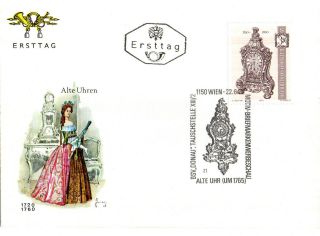 Austria 22 June 1970 Clock S3.  50 First Day Cover Shs photo