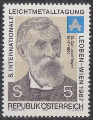 Austria 1987 Stamp - Chemist Dr Karl Josef Bayer photo
