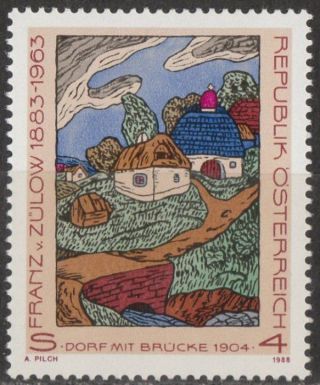 Austria 1988 Stamp - Artist Franz Von Zuelow 