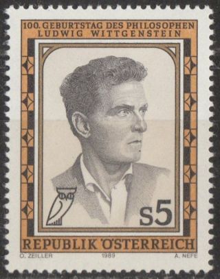 Austria 1989 Stamp - Philosopher Ludwig Wittgenstein photo