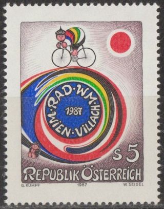 Austria 1987 Stamp - World Cycling Championships Vienna And Villach photo