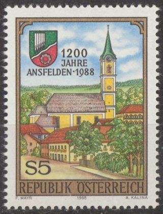 Austria 1988 Stamp - 1200th Anniversary Ansfelden photo