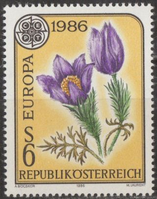 Austria 1986 Stamp - Europa Cept Large Pasque Flower photo
