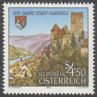 Austria 1990 Stamp - 700th Anniversary Hardegg photo