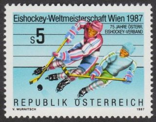 Austria 1987 Stamp - World Ice Hockey Championships Vienna photo