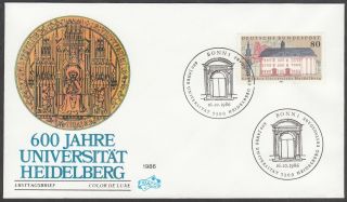 Fdc 1986 Germany - 600th Anniversary Heidelberg University photo
