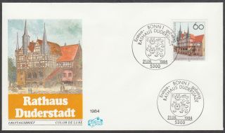 Fdc 1984 Germany - 750th Anniversary Town Hall Duderstadt photo