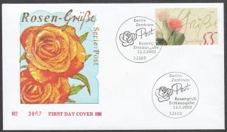 Fdc 2003 Germany - Greeting Stamp Roses (ordinary Gum) photo
