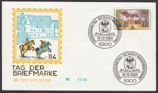 Fdc 1984 Germany - Stamp Day - Imperial Taxis Posthouse Augsburg photo