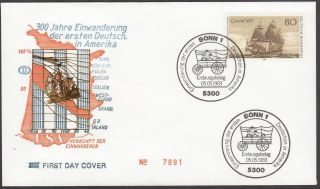 Fdc 1983 Germany - 300th Anniversary Settlers In America 
