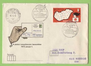Hungary 1973 Postal Codes First Day Cover photo