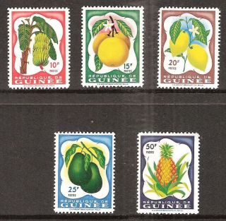 Guinea 175 - 179 Fruit.  Lemons,  Bananas,  Pineapples. . . photo
