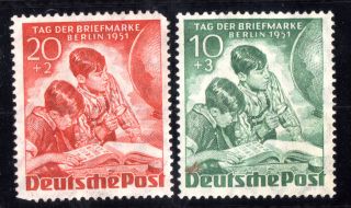 Germany (berlin) 9nb6 - 7 Young Stamp Collectors 1951 photo