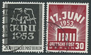 Philacall Germany 1953 Berlin (west) Mi 110 - 111 Uprising In Ddr Fine (421 photo