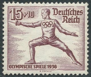 Philacall Germany 1936 Dt.  Reich Mi 614 Summer Olympic Vf (241 photo