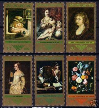 Germany Paintings - Rubens - Tizian - Fretti - 6vals - 1973 - Madonna - Flowers - Art - Peinture photo
