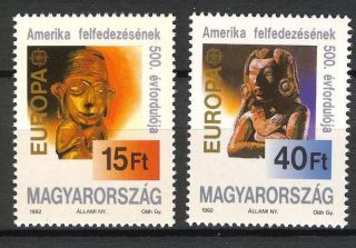 Hungary - 1992.  Europa,  Discovery Of America/500th Anniversary Mi4195 - 4196 photo