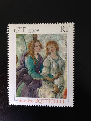 Botticelli Postage Stamp From France,  Year 2000 photo