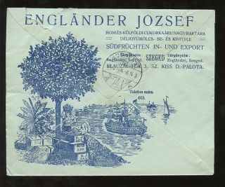 Advertising Illustrated 1920 Ships + Fruit Tree Jozsef Englander Registered photo