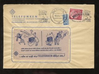 Advertising Telefunken Germany 1954 Illustrated Window Envelope photo