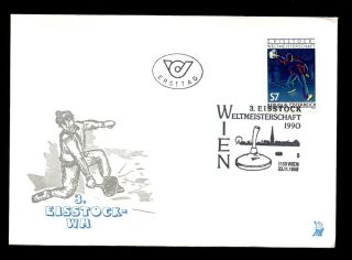 Austria 1990 Ice Curling Championships Fdc C2872 photo