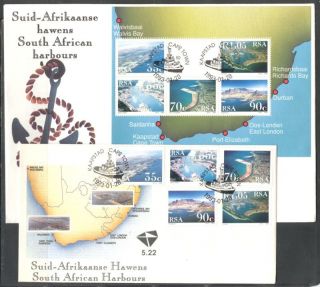 Ports - Harbors On South Africa 1992 Sc 844 - 848a 2 Fdc photo