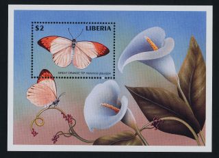 Liberia 1317 Butterflies,  Flowers photo
