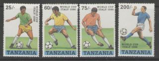 Tanzania Sg744/7 1990 Football World Cup photo