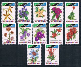 Tanzania 1993 Flowers Sg 1697/1708 photo