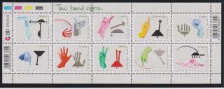 South Africa 2010 Issue Of Taxi Hand Signs Sheet Of 10 photo
