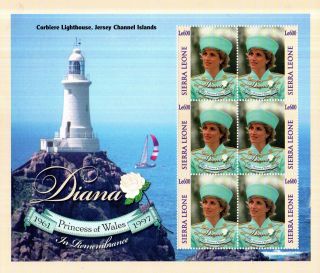 Sierra Leone 1998 Princess Diana Memorial Le 600 Miniature Sheet photo