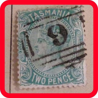 Australia - Tasmania State Qv 1871 2d Vfu + Barred Postmark As Per Scan photo