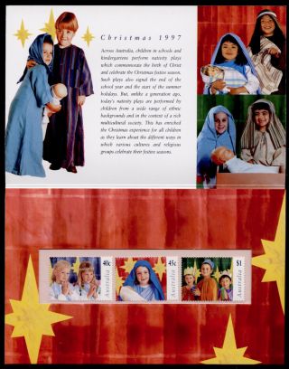 Australia 1626 - 8 In Presentation Pack Christmas,  Children,  Nativity Pageant photo