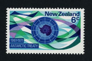 Zealand 476 Map,  Antarctic Treaty photo